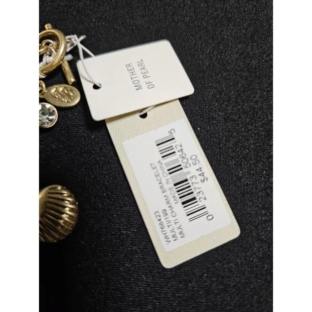 Tommy Bahama Gold Tone Charm Bracelet with Pineapple & Shells - Picture 6 of 6
